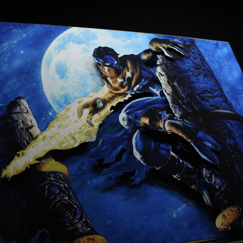 Dioramax - Cadre lumineux LED Soul Reaver | Déco Gaming-room | Tableau lumineux | Affiche jeux vidéo | Idée cadeau gamer | Retro-gaming