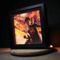 Dioramax - Cadre lumineux LED Spiderman | Déco Gaming-room | Tableau lumineux | Affiche jeux vidéo | Idée cadeau gamer | Retro-gaming