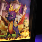 Dioramax - Cadre lumineux LED Spyro | Déco Gaming-room | Tableau lumineux | Affiche jeux vidéo | Idée cadeau gamer | Retro-gaming