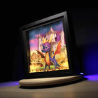 Dioramax - Cadre lumineux LED Spyro | Déco Gaming-room | Tableau lumineux | Affiche jeux vidéo | Idée cadeau gamer | Retro-gaming