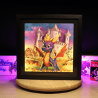 Dioramax - Cadre lumineux LED Spyro | Déco Gaming-room | Tableau lumineux | Affiche jeux vidéo | Idée cadeau gamer | Retro-gaming
