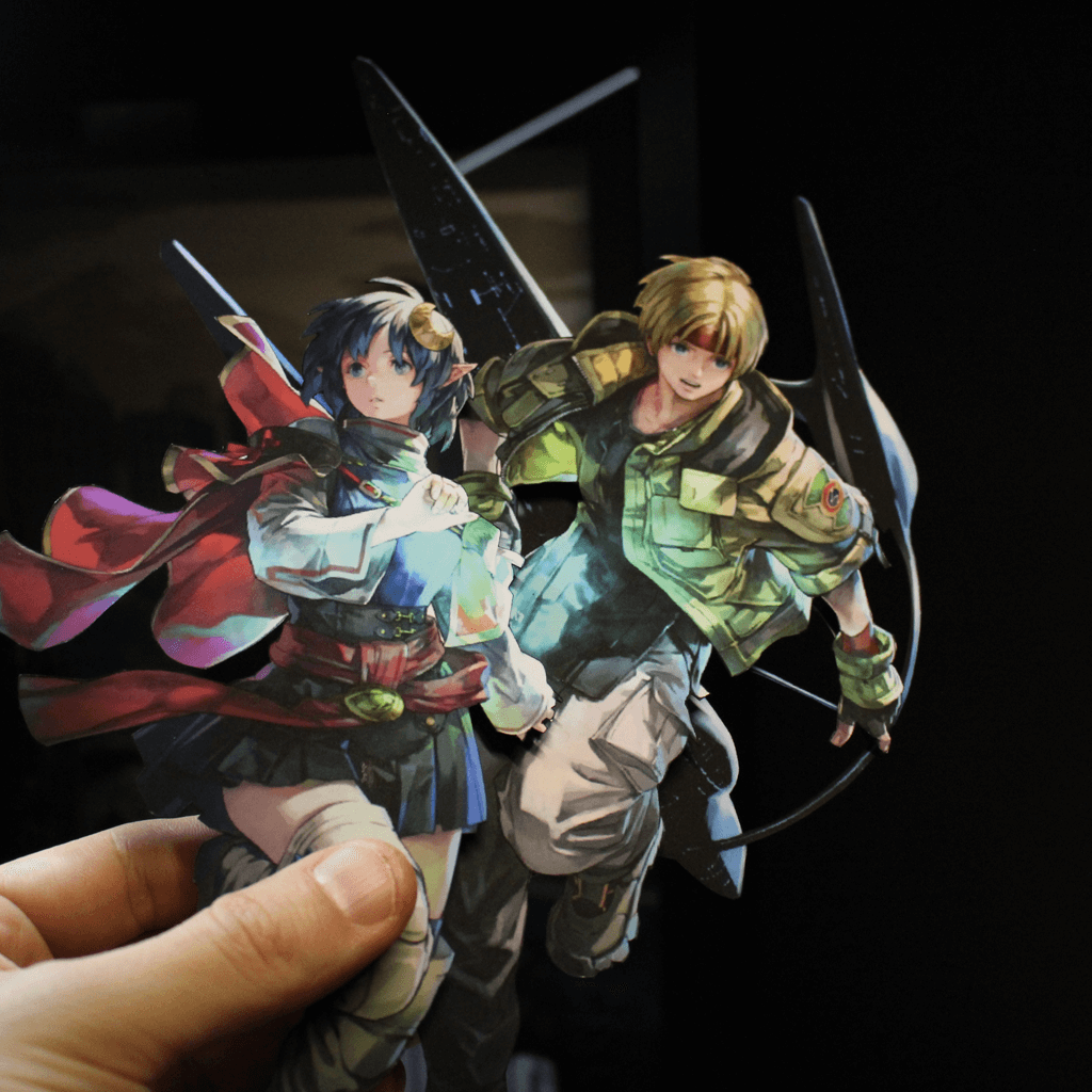 Dioramax - Cadre lumineux LED Star Ocean | Déco Gaming-room | Tableau lumineux | Affiche jeux vidéo | Idée cadeau gamer | Retro-gaming