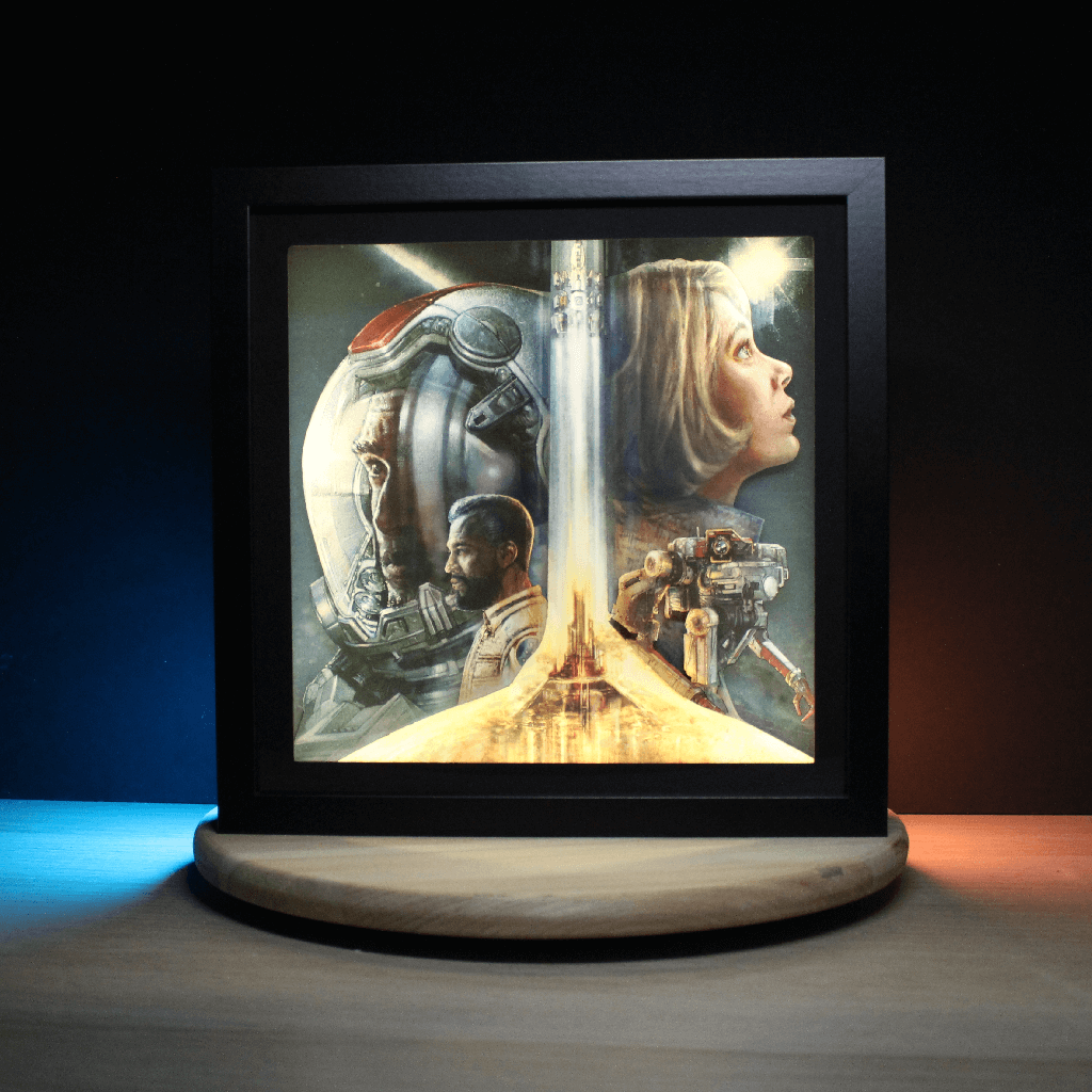 Dioramax - Cadre lumineux LED Starfield | Déco Gaming-room | Tableau lumineux | Affiche jeux vidéo | Idée cadeau gamer | Retro-gaming