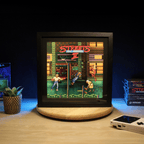 Dioramax - Cadre lumineux LED Street of rage 2 | Déco Gaming-room | Tableau lumineux | Affiche jeux vidéo | Idée cadeau gamer | Retro-gaming