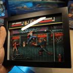 Dioramax - Cadre lumineux LED Street of Rage | Déco Gaming-room | Tableau lumineux | Affiche jeux vidéo | Idée cadeau gamer | Retro-gaming