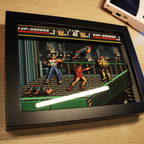 Dioramax - Cadre lumineux LED Street of Rage | Déco Gaming-room | Tableau lumineux | Affiche jeux vidéo | Idée cadeau gamer | Retro-gaming