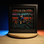 Diorama Street of rage, cadre lumineux street of rage, décogeek street of rage