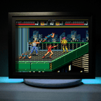 Dioramax - Cadre lumineux LED Street of Rage | Déco Gaming-room | Tableau lumineux | Affiche jeux vidéo | Idée cadeau gamer | Retro-gaming