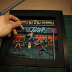 Dioramax - Cadre lumineux LED Street of Rage | Déco Gaming-room | Tableau lumineux | Affiche jeux vidéo | Idée cadeau gamer | Retro-gaming