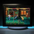 Dioramax - Cadre lumineux LED Street of rage 2 | Déco Gaming-room | Tableau lumineux | Affiche jeux vidéo | Idée cadeau gamer | Retro-gaming