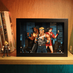 Dioramax - Cadre lumineux LED Street of Rage | Déco Gaming-room | Tableau lumineux | Affiche jeux vidéo | Idée cadeau gamer | Retro-gaming