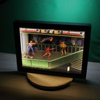 Dioramax - Cadre lumineux LED Street of Rage | Déco Gaming-room | Tableau lumineux | Affiche jeux vidéo | Idée cadeau gamer | Retro-gaming