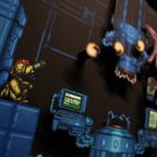 Dioramax - Cadre lumineux LED Super Metroid | Déco Gaming-room | Tableau lumineux | Affiche jeux vidéo | Idée cadeau gamer | Retro-gaming