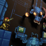 Diorama shadowboy Super Metroid, déco gaming, cadre lumineux