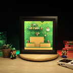 Dioramax - Cadre lumineux LED Super Mario World| Déco Gaming-room | Tableau lumineux | Affiche jeux vidéo | Idée cadeau gamer | Retro-gaming