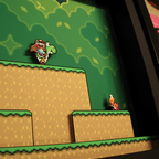 Dioramax - Cadre lumineux LED Super Mario World| Déco Gaming-room | Tableau lumineux | Affiche jeux vidéo | Idée cadeau gamer | Retro-gaming