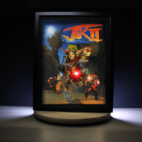 Diorama Jak 2, déco gaming, cadre lumineux