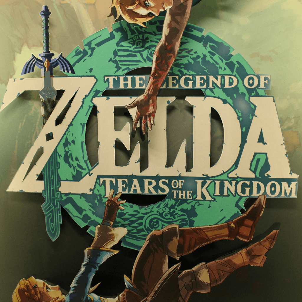 Dioramax - Cadre lumineux LED Zelda TOTK | Déco Gaming-room | Tableau lumineux | Affiche jeux vidéo | Idée cadeau gamer | Retro-gaming