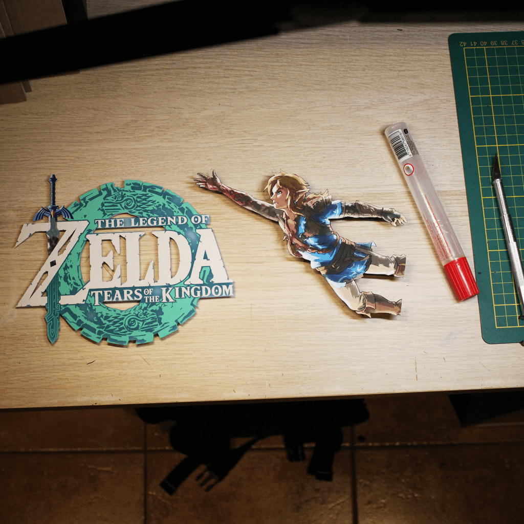 Dioramax - Cadre lumineux LED Zelda TOTK | Déco Gaming-room | Tableau lumineux | Affiche jeux vidéo | Idée cadeau gamer | Retro-gaming