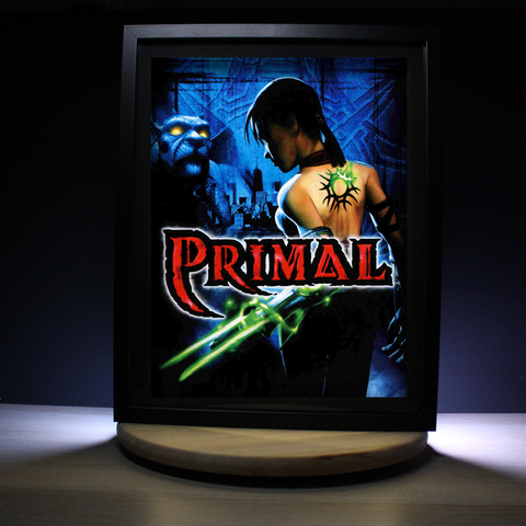 Diorama Primal, déco gaming room, cadre lumineux