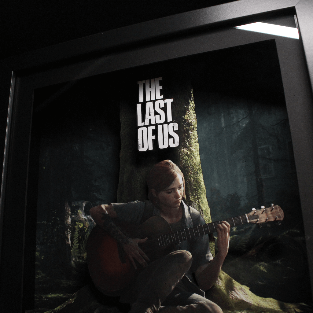 Dioramax - Cadre lumineux LED The last of us | Déco Gaming-room | Tableau lumineux | Affiche jeux vidéo | Idée cadeau gamer | Retro-gaming