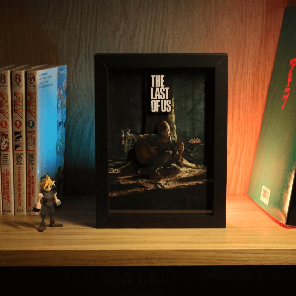 Dioramax - Cadre lumineux LED The last of us | Déco Gaming-room | Tableau lumineux | Affiche jeux vidéo | Idée cadeau gamer | Retro-gaming