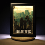 Diorama The Last Of Us, cadre lumineux, déco gaming room