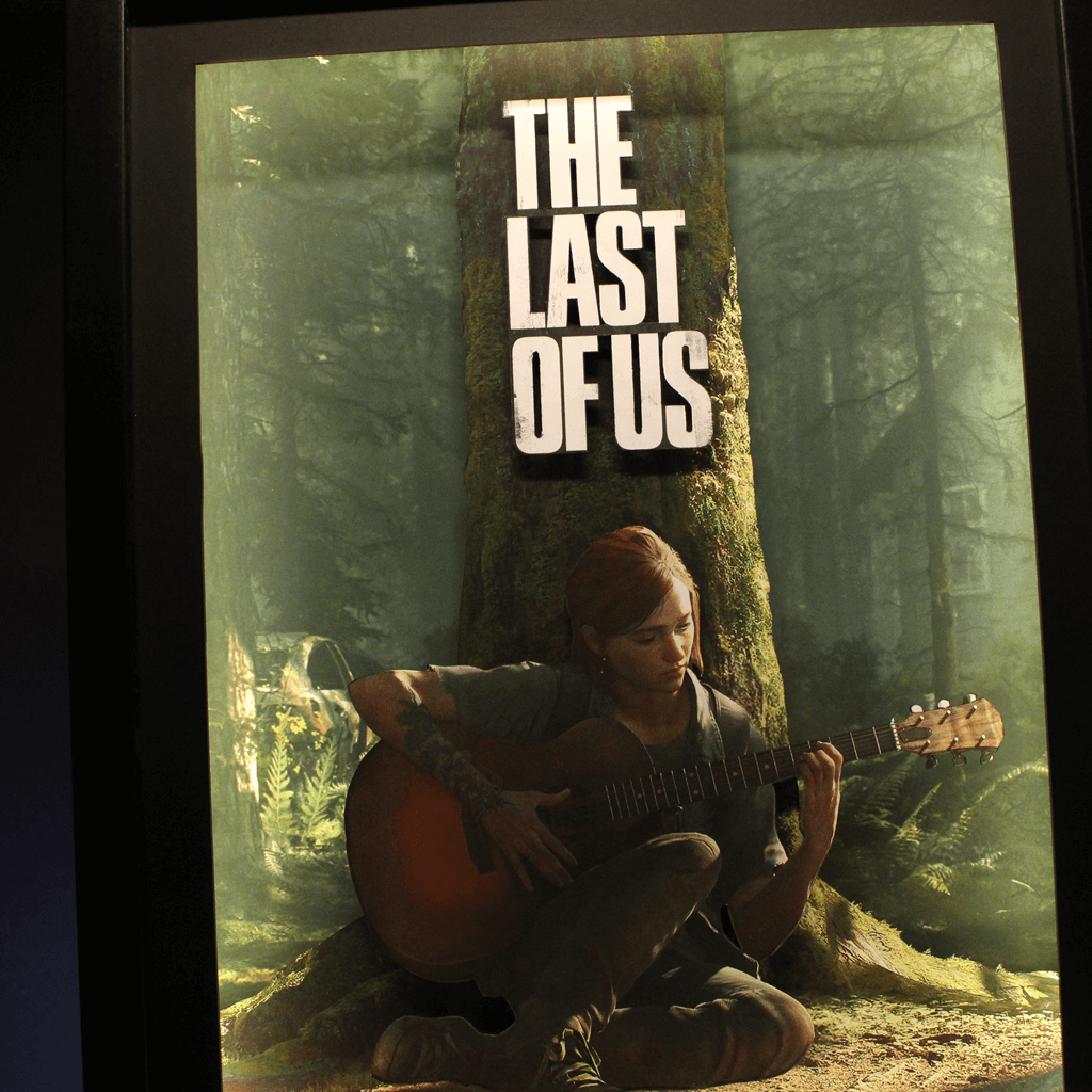 Dioramax - Cadre lumineux LED The last of us | Déco Gaming-room | Tableau lumineux | Affiche jeux vidéo | Idée cadeau gamer | Retro-gaming
