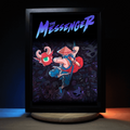Dioramax - Cadre lumineux LED The messenger | Déco Gaming-room | Tableau lumineux | Affiche jeux vidéo | Idée cadeau gamer | Retro-gaming