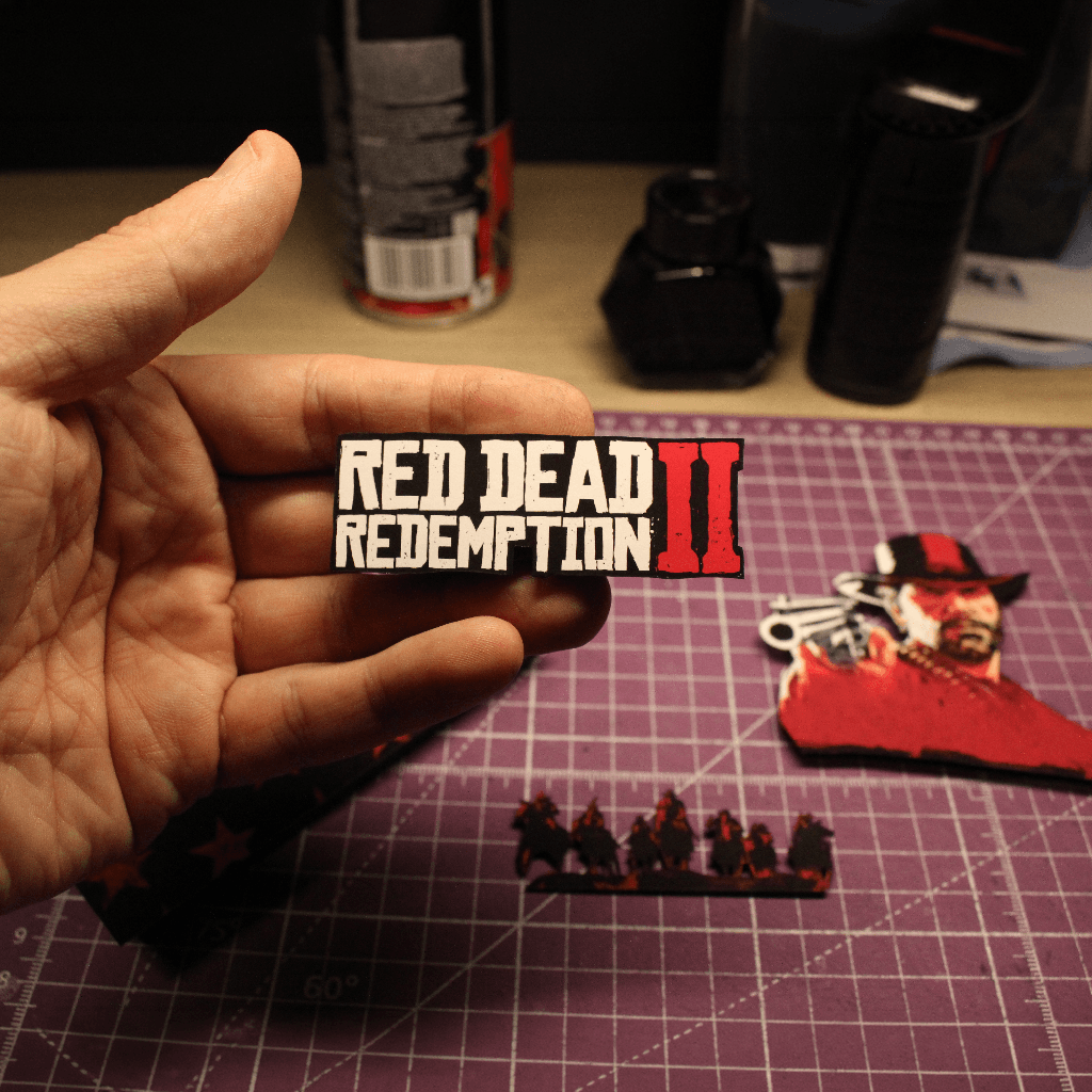 Dioramax - Cadre lumineux LED Red Dead Redemption 2 | Déco Gaming-room | Tableau lumineux | Affiche jeux vidéo | Idée cadeau gamer | Retro-gaming