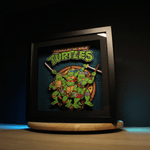 Diorama Tortue ninja, déco gaming room tortue ninja, cadre lumineux tortue ninja