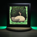 Diorama Totoro, déco gaming room, cadre lumineux