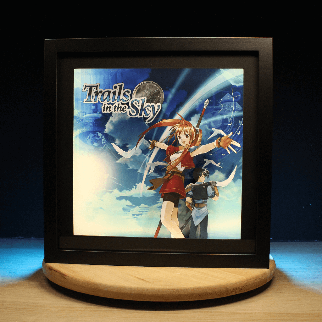 Dioramax - Cadre lumineux LED trails in the sky | Déco Gaming-room | Tableau lumineux | Affiche jeux vidéo | Idée cadeau gamer | Retro-gaming