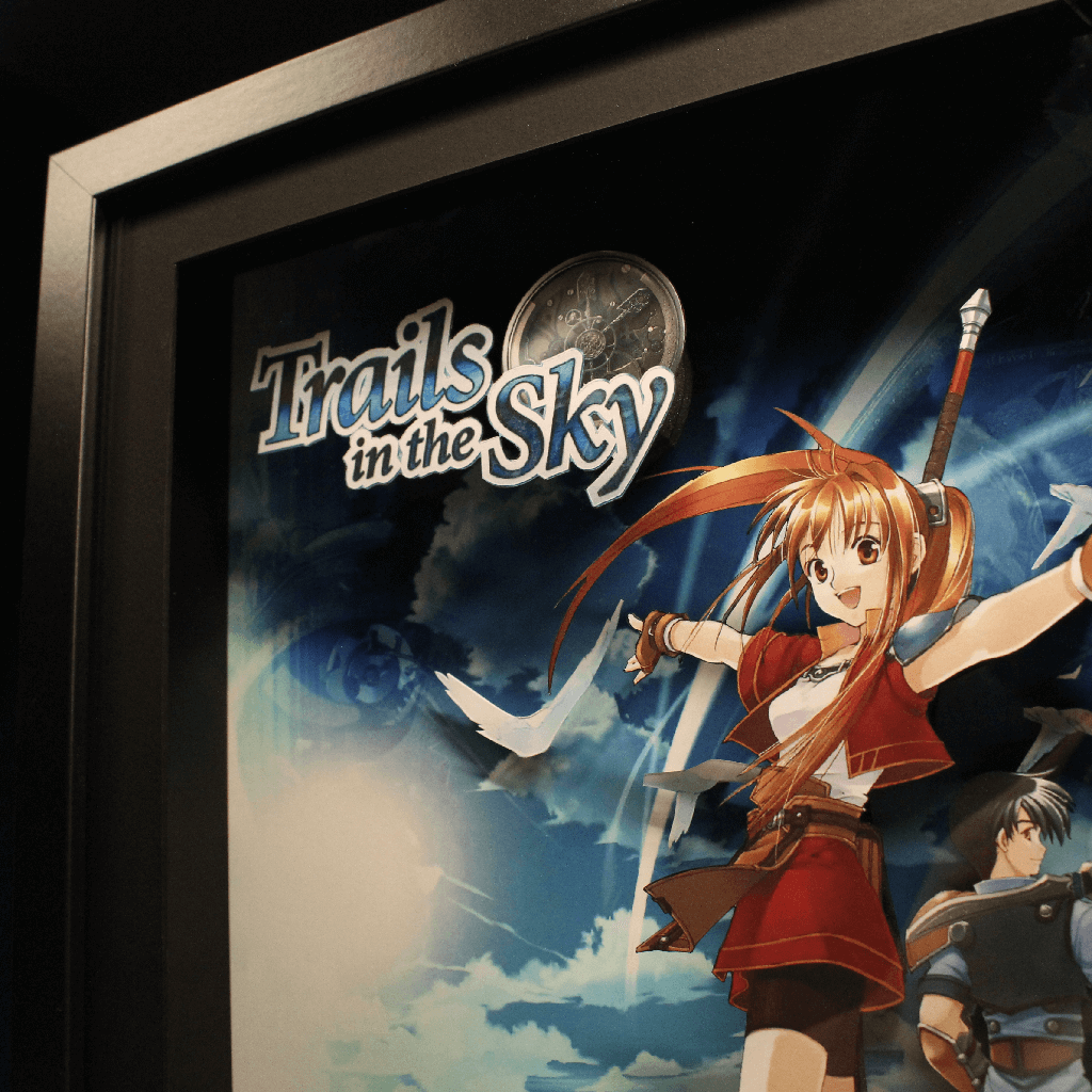 Dioramax - Cadre lumineux LED trails in the sky | Déco Gaming-room | Tableau lumineux | Affiche jeux vidéo | Idée cadeau gamer | Retro-gaming