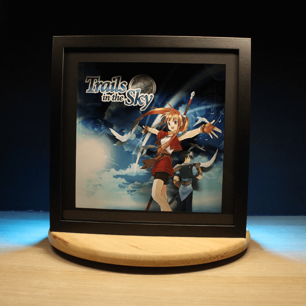 Dioramax - Cadre lumineux LED trails in the sky | Déco Gaming-room | Tableau lumineux | Affiche jeux vidéo | Idée cadeau gamer | Retro-gaming