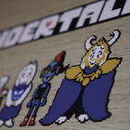 Dioramax - Cadre lumineux LED Undertale | Déco Gaming-room | Tableau lumineux | Affiche jeux vidéo | Idée cadeau gamer | Retro-gaming