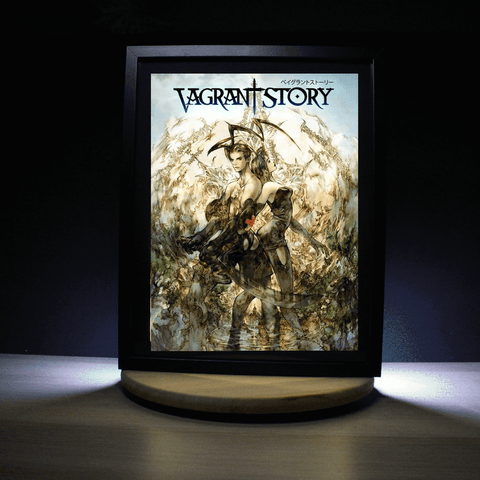 Diorama Vagrant Story, déco gaming room, cadre lumineux