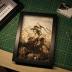 Dioramax - Cadre lumineux LED Vagrant Story | Déco Gaming-room | Tableau lumineux | Affiche jeux vidéo | Idée cadeau gamer | Retro-gaming
