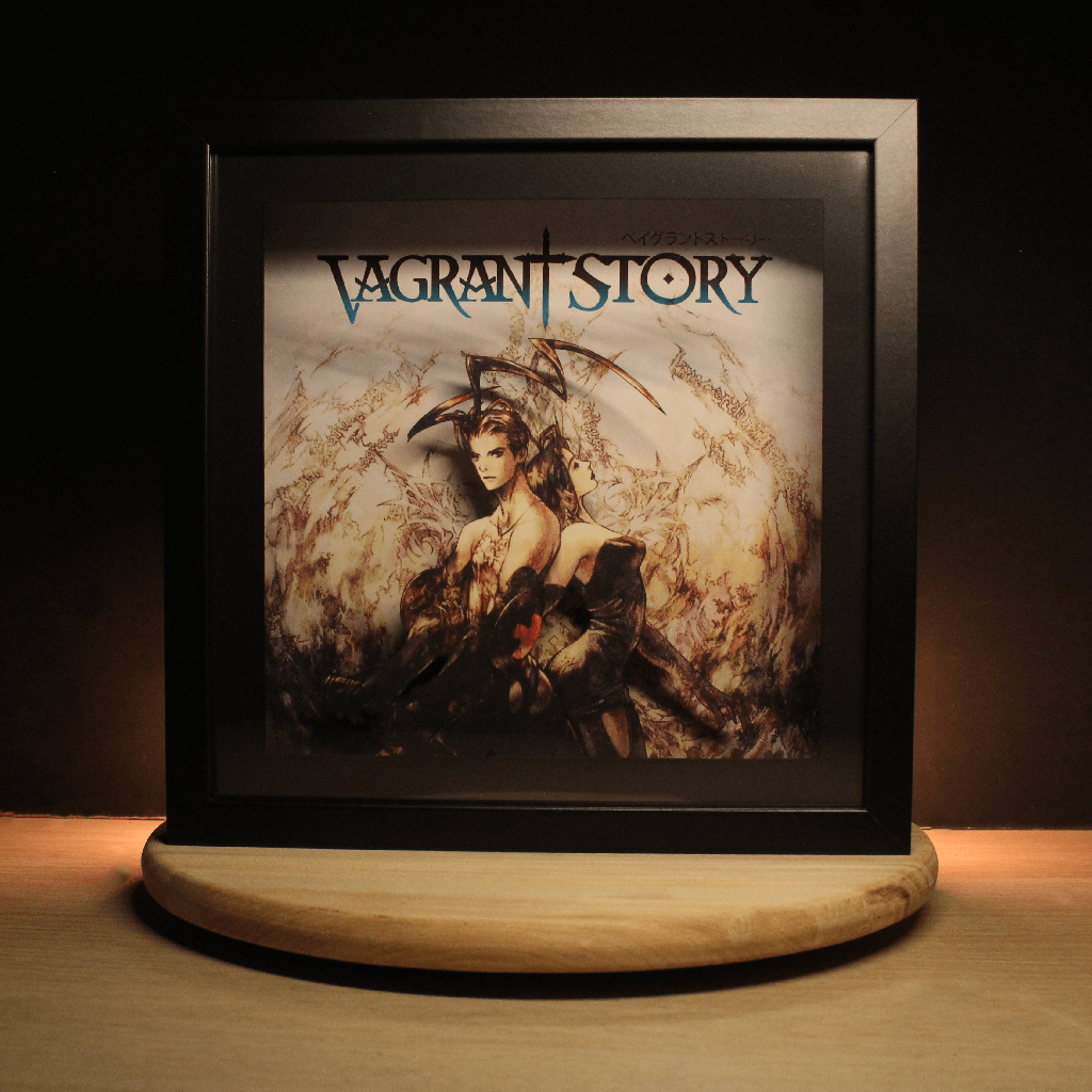 Dioramax - Cadre lumineux LED Vagrant Story | Déco Gaming-room | Tableau lumineux | Affiche jeux vidéo | Idée cadeau gamer | Retro-gaming