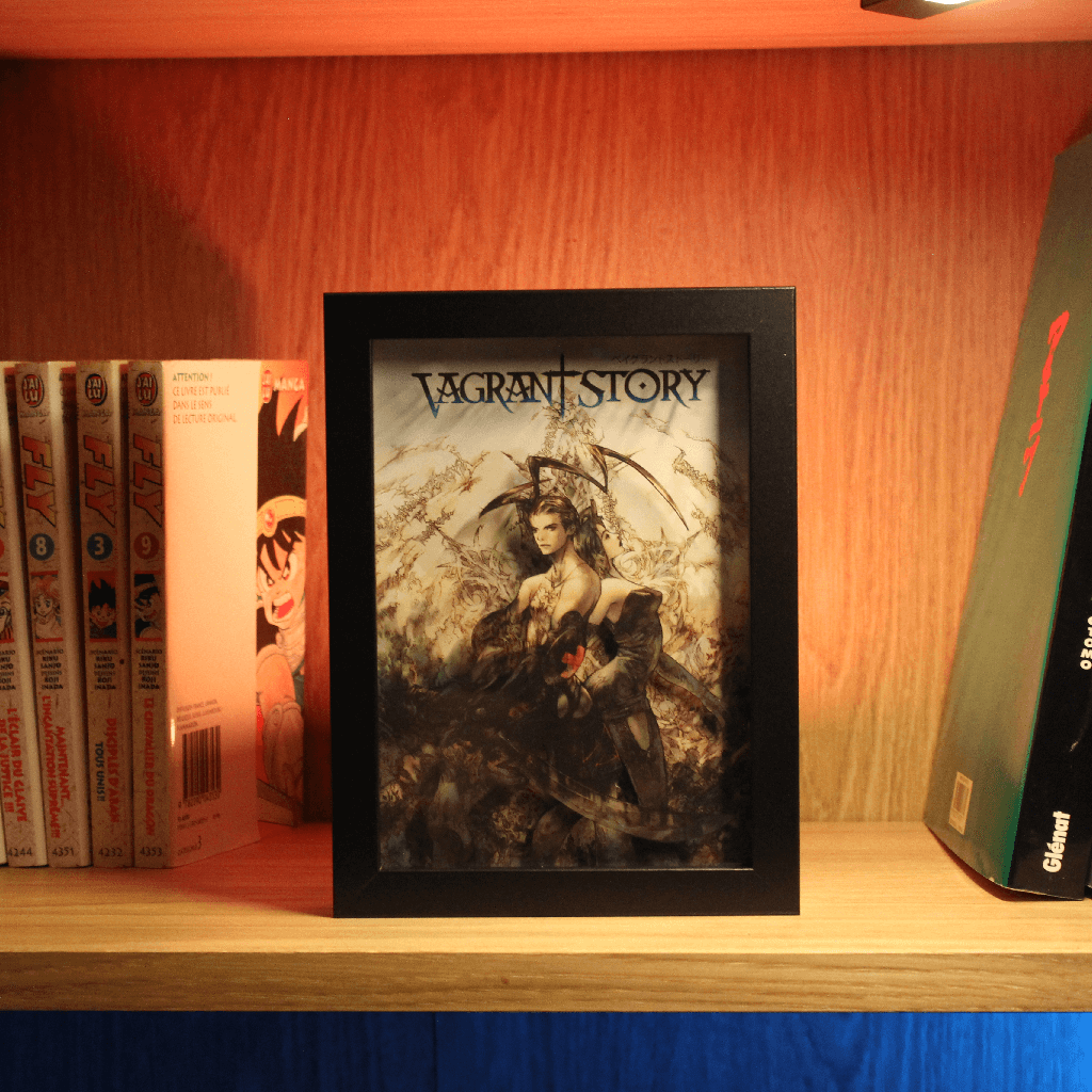 Dioramax - Cadre lumineux LED Vagrant Story | Déco Gaming-room | Tableau lumineux | Affiche jeux vidéo | Idée cadeau gamer | Retro-gaming