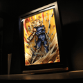 Dioramax - Cadre lumineux LED Végéta | Déco Gaming-room | Tableau lumineux | Affiche jeux vidéo | Idée cadeau gamer | Retro-gaming