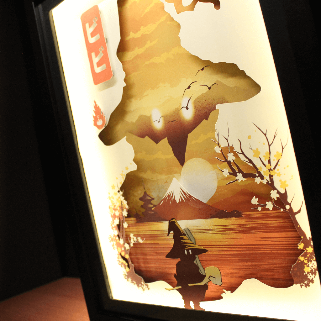 Dioramax - Cadre lumineux LED FF9 Vivi | Déco Gaming-room | Tableau lumineux | Affiche jeux vidéo | Idée cadeau gamer | Retro-gaming