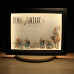 Dioramax - Cadre lumineux LED FF9 | Déco Gaming-room | Tableau lumineux | Affiche jeux vidéo | Idée cadeau gamer | Retro-gaming