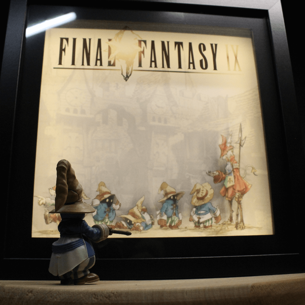 Dioramax - Cadre lumineux LED FF9 | Déco Gaming-room | Tableau lumineux | Affiche jeux vidéo | Idée cadeau gamer | Retro-gaming