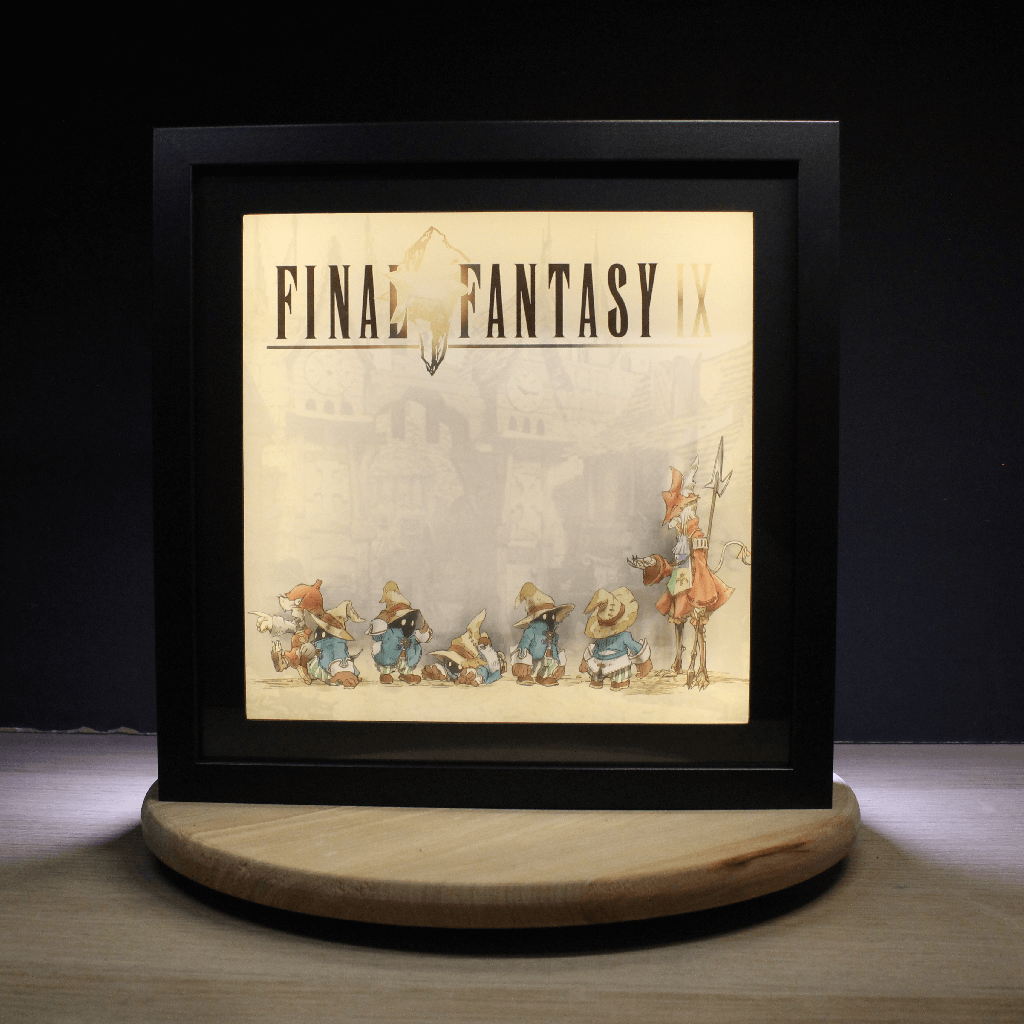 Dioramax - Cadre lumineux LED FF9 | Déco Gaming-room | Tableau lumineux | Affiche jeux vidéo | Idée cadeau gamer | Retro-gaming