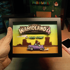 Dioramax - Cadre lumineux LED Warioland4| Déco Gaming-room | Tableau lumineux | Affiche jeux vidéo | Idée cadeau gamer | Retro-gaming