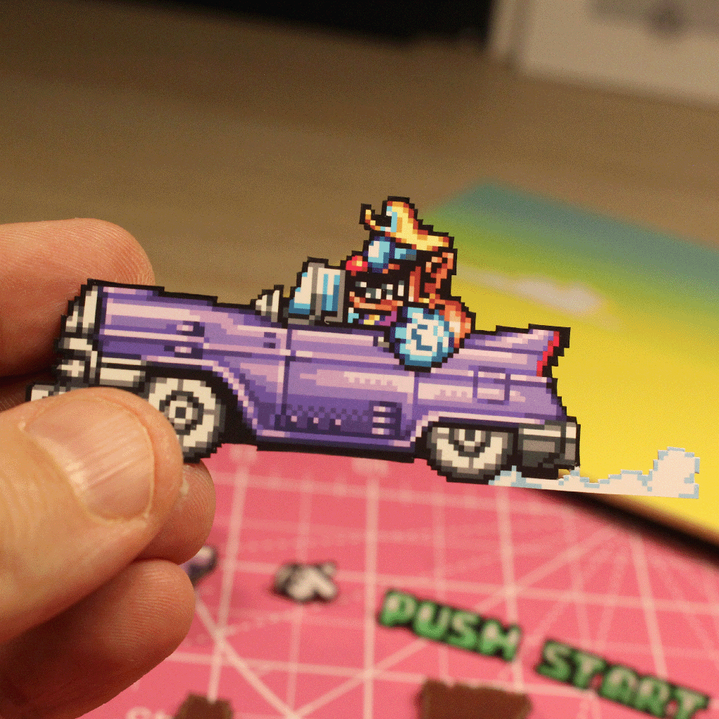 Dioramax - Cadre lumineux LED Warioland4| Déco Gaming-room | Tableau lumineux | Affiche jeux vidéo | Idée cadeau gamer | Retro-gaming