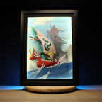 Dioramax - Cadre lumineux LED Zelda Windwaker | Déco Gaming-room | Tableau lumineux | Affiche jeux vidéo | Idée cadeau gamer | Retro-gaming