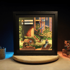 Dioramax - Cadre lumineux World of illussion | Déco Gamingroom | Tableau Final Fantasy VII | Affiche jeux vidéo | Idée cadeau gamer