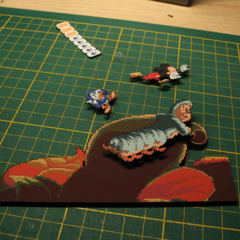 Dioramax - Cadre lumineux World of illussion | Déco Gamingroom | Tableau Final Fantasy VII | Affiche jeux vidéo | Idée cadeau gamer